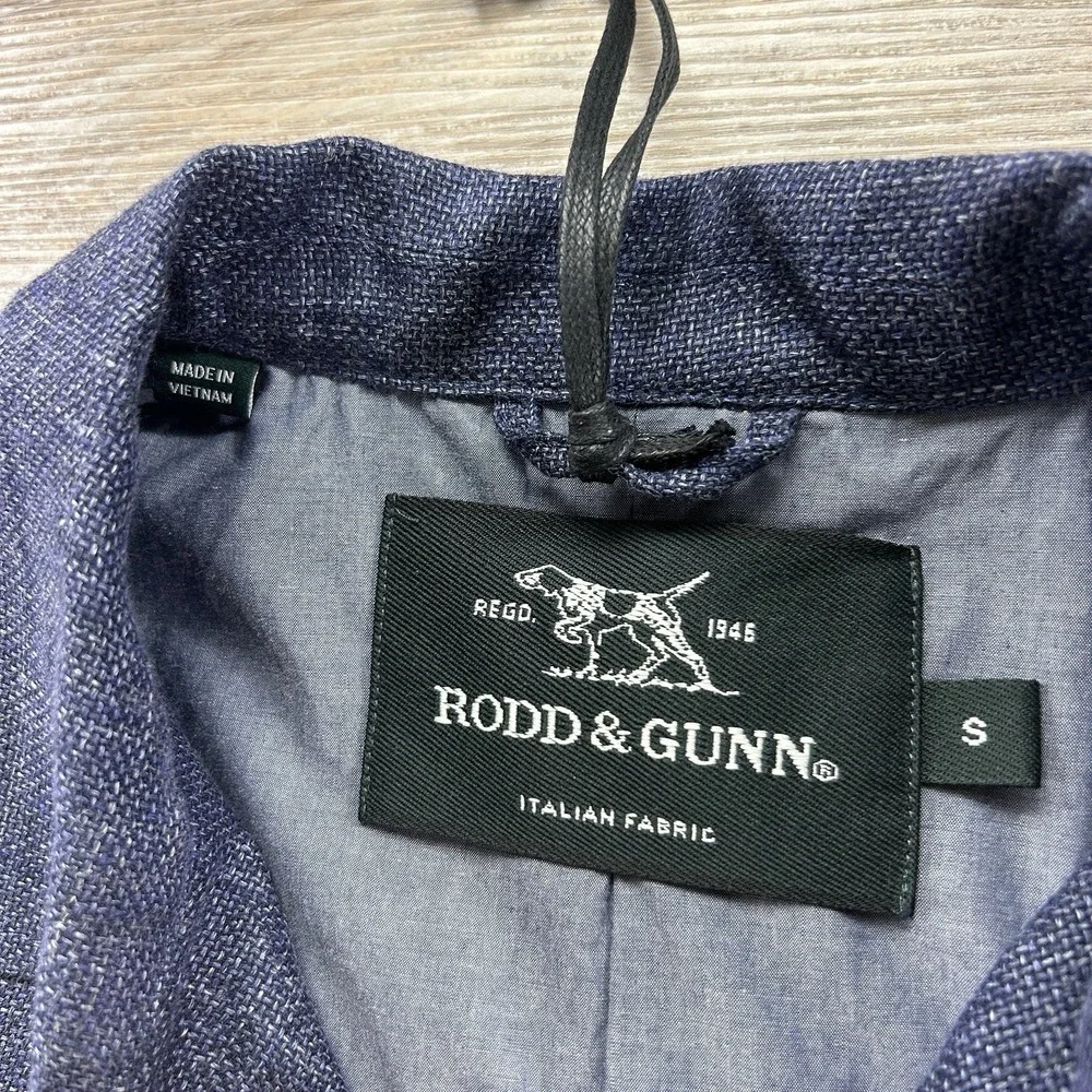 NWT Rodd & Gunn Small The Cascades Bluestone Linen Wool Blend Shirt‎ Jacket